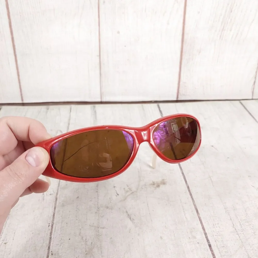 SCRATCHED - Jax NEBRASKA Cornhuskers Sunglasses - RED Made in Italy COLLEGE